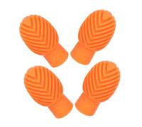 POPETPOP 4 Piezas Puntillas Silenciosas para Baquetas de Silicona Naranja Protectores Suaves para Práctica Silenciosa Amortiguadores de Ruido para y Protección de Superficies