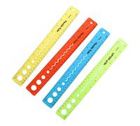 POPETPOP 4 Piezas Regla Flexible Regla Transparente para Herramienta de Medición Práctica y Portátil para Dibujo y Aprendizaje