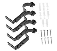 POPETPOP 4 Piezas Soporte para Barra de Cortina Telescópico de Pared Soporte Metálico Resistente para Cortinas Pesadas Instalación Ajustable para Dormitorio y Oficina