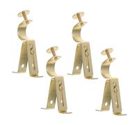 POPETPOP 4 Piezas Soportes Ajustables para Barras de Cortina de Acero Resistente de Base Telescópica para Varillas de Fácil Instalación para Salón y Ventana