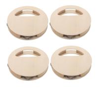 POPETPOP 4 Piezas Wooden Unpainted DIY Drum Kit For Babies Montessori Sensory Development Painting Craft