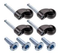 POPETPOP 4 Ruedas Giratorias Metálicas para Muebles Pesados, Resistentes para Sillas de Oficina y Escritorios, Compatibles Suelos Variados, Aptas para Espacios de Trabajo y Estudio