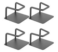 POPETPOP 4 Soportes de Hierro para básculas Digitales y electrónicas, Color Plata, Almacenamiento Compacto con Ranura integrada, compatibles con baño y gabinete, diseño Plegable Vertical