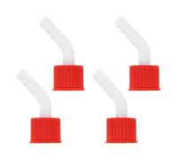 POPETPOP 4 Tapones de Rosca de Plástico Pp para Manejo Seguro de Reactivos Sensibles en Laboratorio con Sello Hermético, Adaptador para Botellas de Reactivo