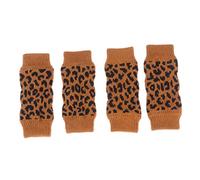 POPETPOP 4 unidades Medias para Perros para Proteger Las Piernas Calcetines Para Perros Protector De Pierna Para Mascotas Estampado Leopardo Resistente Al Invierno Fácil De Lavar