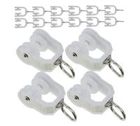 POPETPOP 40 Piezas Rodillos para Riel de Cortina Ruedas Silenciosas para Rectos y Curvos Compatibles con Rieles de Techo para Cortinas Pesadas Salón Dormitorio y Baño