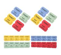 POPETPOP 400 Boletos de Rifa Coloridos de Doble Rollo para Eventos y Subastas, Entradas Imprimibles para Celebraciones, Paquete de 400 Piezas en Rojo, Azul, Amarillo y Verde, Adecuado