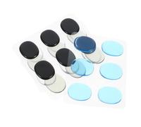 POPETPOP 48 piezas Almohadillas de Gel para Batería Silenciadores de de Silicona Autoadhesivas Amortiguadores de Vibración para Parche de Bombo Pads Transparentes y Azul y Negro