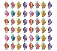 POPETPOP 48 Piezas Dijes de DIY Colgante de Aleación Estampado de Animales, Fácil de Instalar, No se Rompe, para Llaveros DIY y Manualidades Color Aleatorio