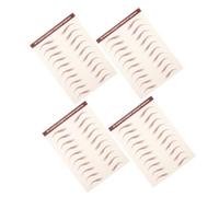 POPETPOP 4hojas Pegatinas de Cejas Resistentes al Agua Diseño Realista para Maquillaje Femenino Transferencia de Tatuajes Temporales de Fáciles de Aplicar y Portátiles
