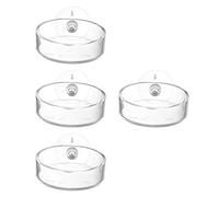 POPETPOP 4pcs acuario alimentación placa camarón alimentación acrílico alimento alimentador para tanque de pescado