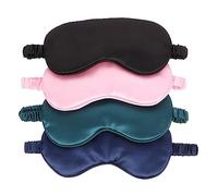 POPETPOP 4piezas Antifaz De Seda Para Dormir Colores Elastico Bloquea Luz Relaja Experiencia De