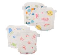 POPETPOP 4piezas Braguitas de Entrenamiento para Bebés de Algodón Lavables Absorbentes para Ir al Baño Paquete para Uso Diario