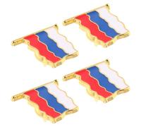 POPETPOP 4piezas Broche Vintage Ruso de Metal con Diseño Ondulado Elegante para Ropa Sombreros y Bolsos Accesorios Versátiles para Recuerdos Rusos y Eventos Especiales