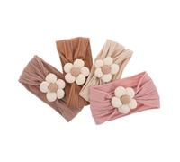 POPETPOP 4piezas Diadema De Flores Para Niña Cintas Elásticas Suaves Accesorios Cabello Infantiles Para Bebés Recién Nacidos y Niñas Pequeñas