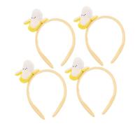 POPETPOP 4piezas Diadema de Plátano de Peluche Amarillo Aro de Pelo de Plátano Lindo para Fiestas de Halloween Cosplay de Mono Spa y Maquillaje