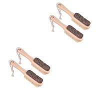 POPETPOP 4piezas Pumice Stone Foot File Brush Para Pedicura y Cuidado De Pies Limador De Durezas y Masajeador Para Hombres y Mujeres