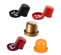 POPETPOP 5 Juegos de Dados Reforzados con Anti-Trampas Resistente a Roturas Dados de Bar de Colores Naranja Dorado Perla para Juegos Divertidos Ktv y Fiestas