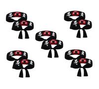 POPETPOP 5 Juegos Diadema Con Estampado De Ninjas Diadema De Chef De Sushi Japón Atlética Sombrero De Sushi Sombrero De Chef Hibachi Banda Para La Cabeza Poliéster 2 Piezas X 5