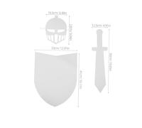 POPETPOP 5 Juegos Escudos Máscaras y de Cartón para Kit DIY para Fiesta Medieval de rol con Accesorios Inacabados para Pintar y Personalizar Material y Portátil para Manualidades Creativas
