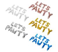 POPETPOP 5 Juegos Pet Birthday Balloons Lets Pawty Letter Balloons para Perros y Gatos Decoraciones Temáticas para Fiestas Animales con Colores Dorado Plata Rosa y Azul