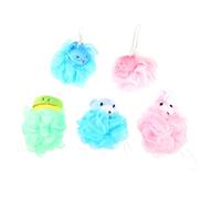 POPETPOP 5 Piezas Almohada De Mano De Arte De Uñas Esponja De Baño De Malla Esponja De Baño Exfoliante Esponja De Lufa Aniaml Puf De Baño De Malla Niño Esponja Vegetal Flor De Baño Algodón