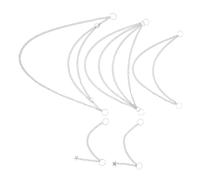 POPETPOP 5 Piezas Cadenas Trenzadas Punk Metal para Cabello Accesorio Joyería para Trenzas y Coletas con Diseño Estrella Tocado Hip Hop para Estilismo Femenino para Danza Urbana y Fiestas