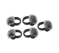 POPETPOP 5 Piezas Funda Para Micrófono De Solapa Protector De Micrófono Pelo Parabrisas Peludo Para Exteriores Reducción De Ruido y Resistentes Al Viento De Solapa