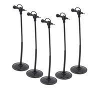 POPETPOP 5 Piezas Micrófono De Casa De Muñecas Modelo De Réplica Miniatura para Decoración De Micrófono Soporte Muebles para Casa De Muñecas