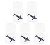 POPETPOP 5 Piezas Modelos de Relleno de Epoxi Ballenas de Relleno de Epoxi de Silicona Mini Figuras de Ballena 3D para Paisajismo Fácil de Usar y Exhibir para Manualidades DIY Adultos