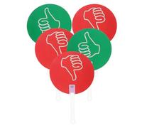 POPETPOP 5 piezas Paddles de Votación para Aula Símbolos de Pulgar y Abajo de Mano para Participación Actividades Educativas Material Plástico Reutilizable