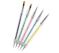 POPETPOP 5 Piezas Pluma Perforadora Para Decoración De Uñas Pinceles Delineadores Mango De Plástico Para Pintura De Uñas y Diseño De