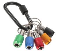 POPETPOP 5 Piezas Portapuntas para Destornillador de Impacto y Llavero de 1/4 Barra de Extensión, Soporte Compacto y Portátil Hebilla para Uso en Herramientas Manuales