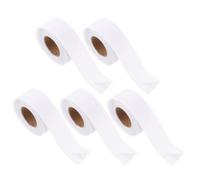 POPETPOP 5 Rollos Cinta de Espina de Pescado para Coser, Cinta Guía de Costura, Poliéster, Blanco, 5 Rollos, para Vestido y Prenda, Confección Profesional y Producción Textil