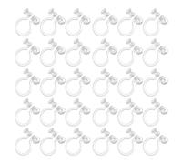 POPETPOP 50 Clips Adaptadores Transparentes para Aretes sin Perforar Tipo U Clip Invisible Tamaño Grande Agujero 075Mm 50 Piezas para Fabricación y Uso Diario