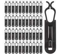 POPETPOP 50 Ganchos de Plástico Forma de S para Luces Navideñas Clips Resistentes Intemperie para Exteriores Montaje Rápido para Colgar Luces de Cadena en Jardín Patio y Techo Pack de