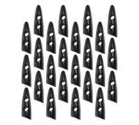 POPETPOP 50 Piezas Botones de Madera Negra de 2 Agujeros para Abrigo, Botón de Costura Decorativo y Versátil, Tamaño 3cm, Adecuado para Ropa y Proyectos DIY