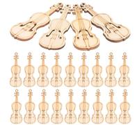 POPETPOP 50 Piezas de Recortes de Violín de Madera para DIY Doble Estilo, Fácil de Transportar, Adorno Creativo para Manualidades y Regalos Festivos