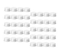 POPETPOP 50 Piezas Tapas Reutilizables de Aluminio con para Botes y Botellas de Leche Cierre Hermético Antivuelco para Almacenamiento Hogar y Viaje Pack de Unidades