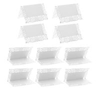 POPETPOP 50 Tarjetas de Mesa para Bodas Forma de Corazón Hueco Color Blanco Papel Calado para Decoración de Mesas Bodas y Fiestas Tarjetas de Asiento Elegantes para Recepción 50 Piezas