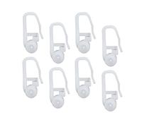POPETPOP 50piezas Anillos De Cortina para Cama Ganchos Especiales con Ruedas De Bola Ganchos para Cortinas De Cama para Ventanas Dormitorios y Salas De Estar