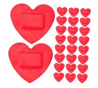 POPETPOP 50piezas Parche Hemostático Creativo Forma De Corazón Adhesivo Para Cuidado De Heridas Parches Pequeños Elásticos y Transpirables Vendajes Adhesivos Para Adultos y Material Pe Rojo