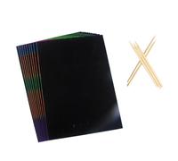 POPETPOP 55 Piezas Papel Rascar para Dibujar Infantil con Lápiz de Madera Láminas de Manualidades Creativas Educativo