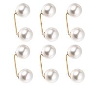 POPETPOP 6 Broches de Perlas para Mujer Hebillas de Seguridad, Aleación y Perla Artificial, 6 Piezas para Falda y Solapa, Uso Diario y Fiesta Navideña