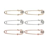 POPETPOP 6 Broches para Ropa Femeninos Juego de Imperdibles Decorativos Oro Rosa y Pinzas para Bufandas y Cuellos Accesorios Seguros y Versátiles para Ajuste y Prevención de