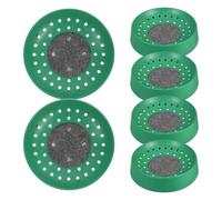 POPETPOP 6 Cuencos Redondos de Abs para Nido de Paloma, Reutilizables y Ideales para Cría, Accesorios para Pájaros en Color Verde, Ambiente Óptimo para Eclosión