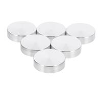 POPETPOP 6 Discos de Aleación de Aluminio Plateados Bordes Redondeados, Resistentes al Óxido y Finamente Elaborados para Mesas de Café y Comedor