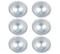 POPETPOP 6 Moldes para Hornear Postres de Aleación de Aluminio, Antiadherentes y Ligeros, Ideales para DIY Pudín y Pasteles en Color Plata