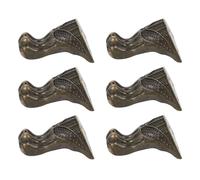 POPETPOP 6 Patas de Apoyo de Esquina para Muebles de Madera con Diseño Vintage Único, Aleación de Zinc, Fácil Instalación para Embellecimiento de Muebles