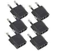 POPETPOP 6 Piezas Adaptador de Viaje Convertidor Enchufe Americano Europeo Adaptador Doméstico de Corriente para Cargador Portátil y Uso Oficina o Viajes